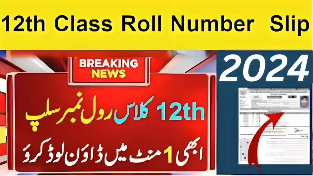 12Th Class Roll Number Slip 2024 Lahore Board