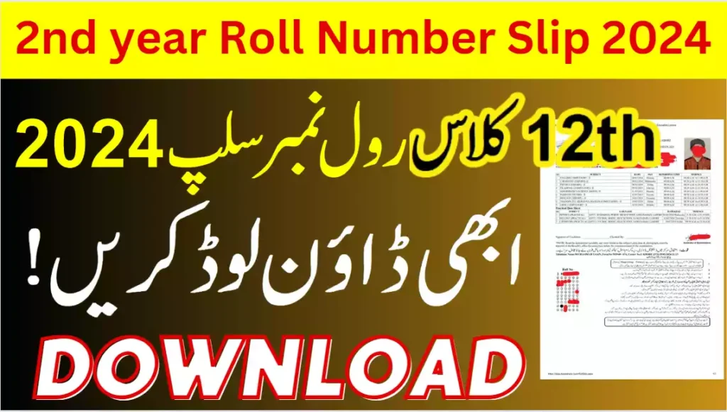 Bise Multan Board 12Th Class Roll Number Slips 2024
