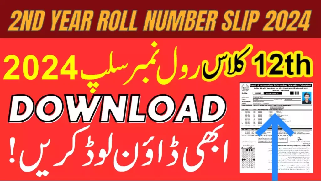 Bise Sahiwal Board 12Th Class Roll Number Slip 2024