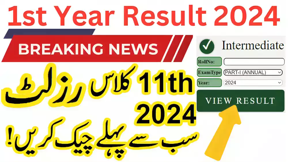 11 Class Result 2024, 1st year Result 2024