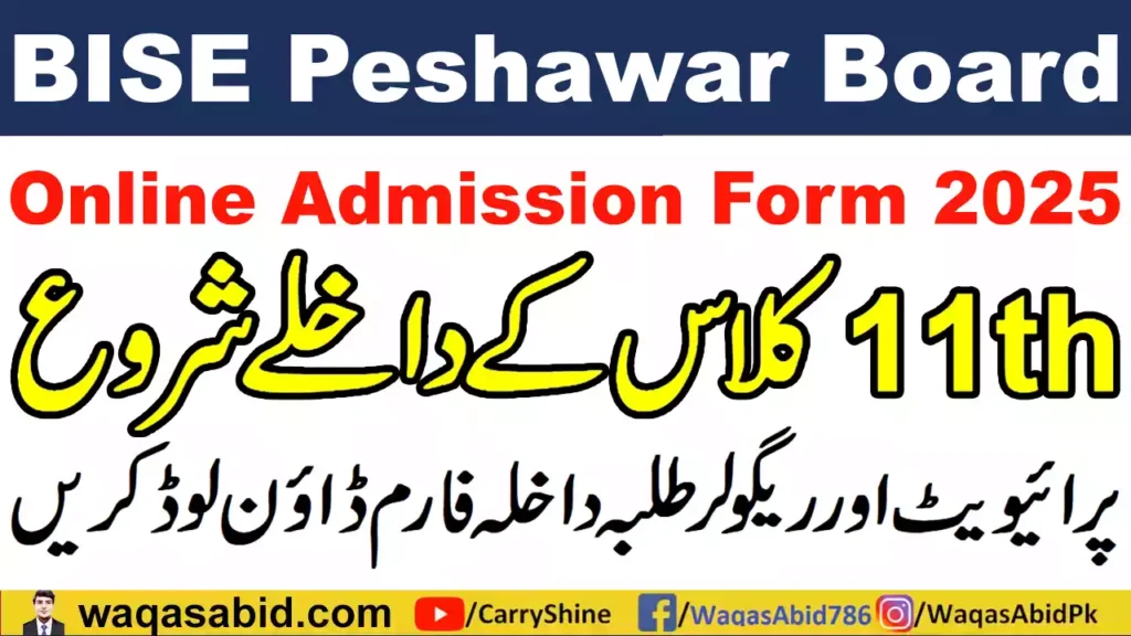 11Th Class Online Admission Form 2025 Peshawar Board 4 11Th Class Online Admission Form 2025 Peshawar Board