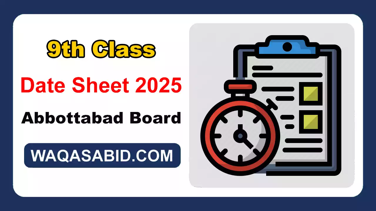 BISE Larkana Board 11th Class Date Sheet 2025