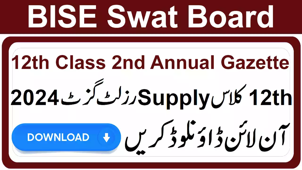 BISE Peshawar Board 9th Class Result Gazette 2025