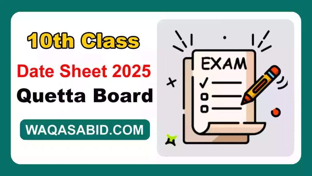 Balochistan Board (Bbise) Quetta 10Th Class Date Sheet 2025 12 Balochistan Board (Bbise) Quetta 10Th Class Date Sheet 2025